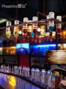 Pheashine | Retro Industrial Style Bottle Decoration Creative Personality Iron Art Glass Chandelier