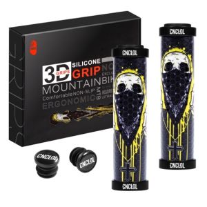 CNC Mountain Bike Handlebar Grips - MTB Cuffs Ultra-Light Bicycle Silicone Anti-Skid Shock Absorption Handles