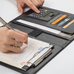 Multifunctional A5 Writing Board Portfolio Business Leather Document Holder