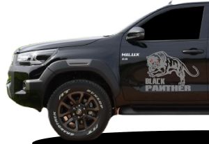 สติกเกอร์ลายเสือดำ สติกเกอร์แต่งรถ สติกเกอร์ข้างประตู ติดตั้งได้ทุกรุ่น