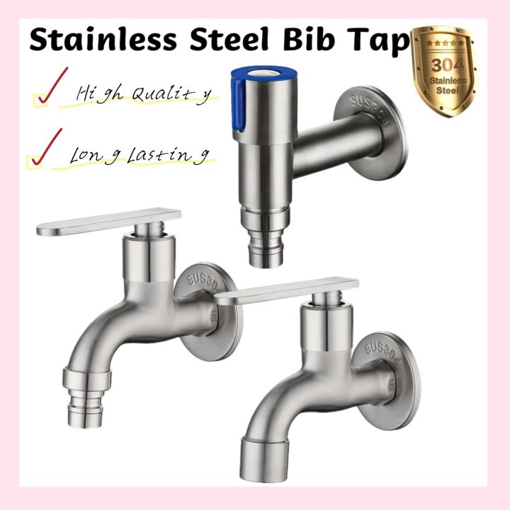 Stainless Steel Bib Tap Water Tap Washing Machine Tap Kepala Paip Lazada