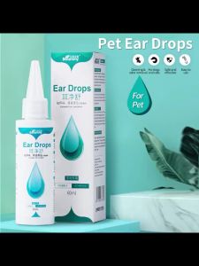 60ml Cat Dog Mites Odor Removal Ear Drops Infection Solution Treatment Cleaner