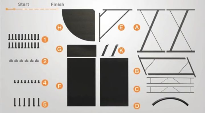 L-Shaped Corner Table, Computer Table, Game Table, Computer Table, Study Table (With Speaker Stand)