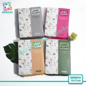 Alquran Terjemah Resleting Ukuran A5 Al Mubarok Khalifah Bunga Al Quran 30 Juz Lengkap Tajwid Warna