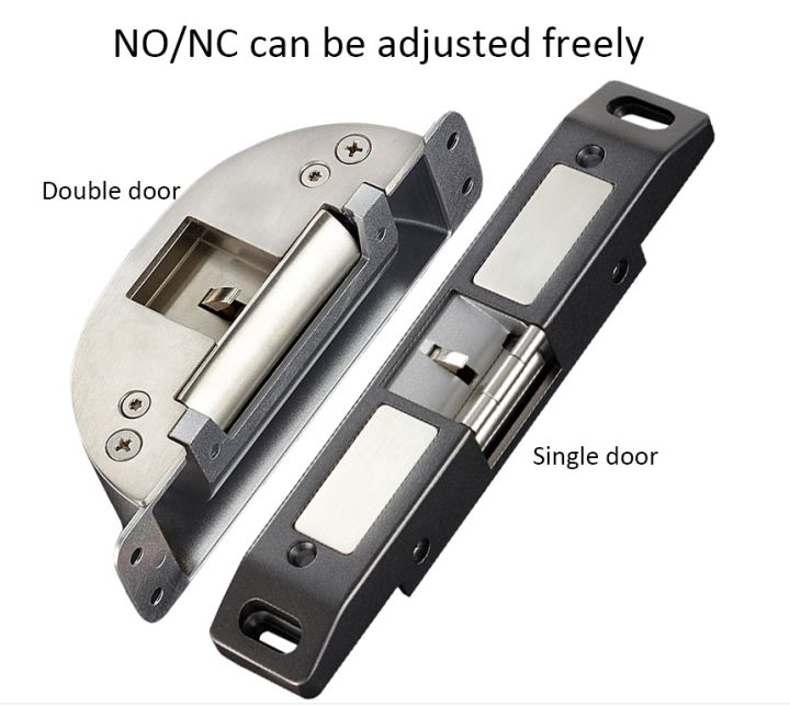 12V 300kg Electric Door Locks, Electric Strike Door Double UnlockThick Stainless Steel Magnetic Door Lock, Waterproof Magnetic For Office Building