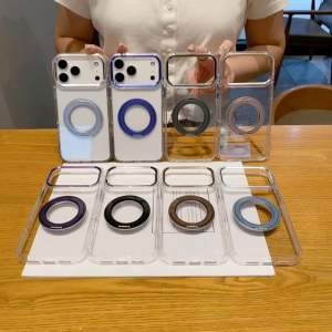 (ส่งจากไทย) เคสใส เคสแม่เหล็ก MAGSAFE ขาตั้ง หมุน360องศา iPhone 11 12 13 14 15 16 17 Plus Pro Max