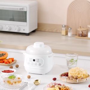 COLOGO 🥇 Electric Stew Pot Steamer Ceramic Pot Multi-Function Birds Nest Soup Maternity Supplement Baby Food Complementary Warmer