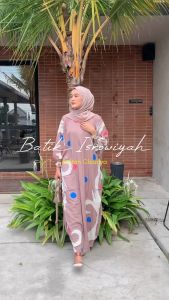 Husna Kaftan - Kaftan Wanita Jumbo Size XXXXL Bahan Rayon Super Busui Friendly - Kaftan Kondangan - Kaftan Lukis Handmade By Batik Isrowiyah