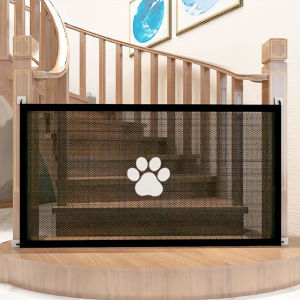 1pc Safety Protection Mesh Pet Gate Fence No Drilling Isolation Net Baby Gate Retractable Gates for Stairs Doorways Hallways