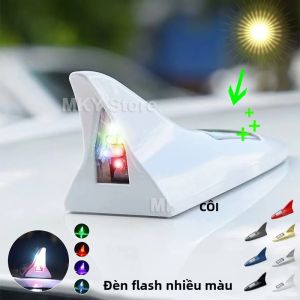 Anten Ô Tô Hình Vây Cá Mập LED Đa Năng Tích Hợp Năng Lượng Mặt Trời Phát Tín Hiệu Radio Tự Động Đèn Cảnh Báo Trên Nóc Xe Đảm Bảo An Toàn Khi Lái Xe