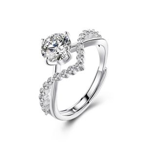 Wedding Simulation Moissanite Ring Set for Bride And Groom Female Style Couple Engagement Rings Fashionable Jewelry