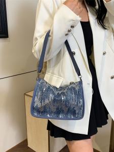 Fashionable Glitter Denim Underarm Bag: A Versatile Summer Bag for Women in 2024