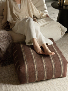 SAIBOSI | Vintage Style Striped Easy Wash Seat Cushion Multipurpose Footrest