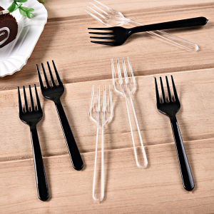 100pcs Spork Spoon Fork Disposable Plastic Utensils