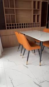 Ghế Ăn Hiện Đại T90 Bọc Da Pu Cao Cấp Chân Sắt Tĩnh Điện Phòng Ăn Chung Cư Sang Trọng. Loft T11