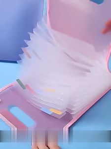 Tas file Handle Warna Transparan Anti Air Multi Layer Folder Tas File 13 Sekat Map Tas Dokumen A4 Folder Map Kerja Document HHG