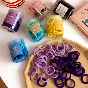 50pcs Hair Tie Gradient Color High Elastic High Elastic Rubber Ponytail Tie Hair Rope Hair Accessory