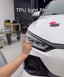 Premium UV Light Activated Photochromic Headlight Tint Film Sun Sensitive Clear to Black / Purple Car Headlamp Protective Wrap