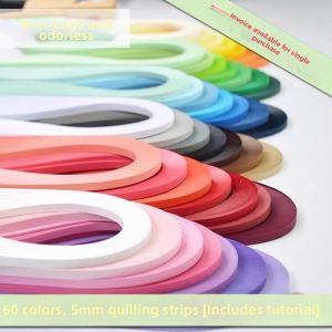 Artistic Handmade DIY Paper Strips Set Single Color Origami Strips Art Pure Color Doodle Line Sketch Roll Paper Strips