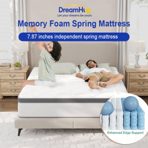 DreamHug Memory Spring Foam Mattress 7.8Inch Thickening Single/Twin/Double/Queen/King Size  bed family Size  Foam bed
