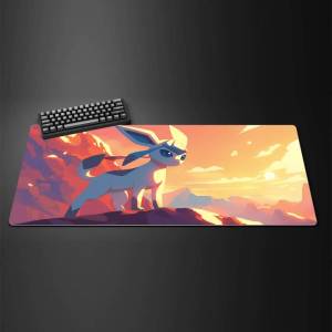 Bandai | Pokemon Pikachu Gaming Mouse Pad Large Desk Mat 2MM Stitched Edge Keyboard Pad Non Slip Rubber Base Office Table Mat