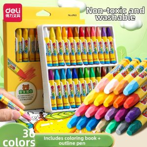 deli | Bút Lông Dầu Không Độc Có Thể Giặt Được Dễ Bắt Chắc Cho Trẻ Em