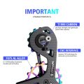CYCLAMI UT Bike Ceramic Bearing Carbon Fiber Jockey Pulley Wheel Set Rear Derailleurs Guide For 105 5800 6800 Ultegra DURA ACE. 