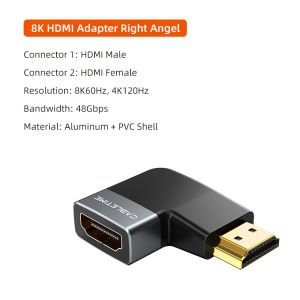 Cabletimes | CABLETIME UHD2.1 Male to Female Converter Adapter 8K HDMI Adapter Support 8K HDMI 2.1 4K 120Hz 48Gbps For HDTV Laptop PS5