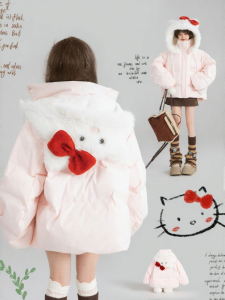 Keiko | Cat Design Hooded Padded Jacket