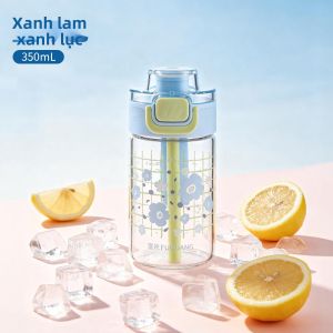 Fuguang | Ly Thủy Tinh Có Ống Hút Dễ Mang Phù Hợp Phụ Nữ Mùa Hè