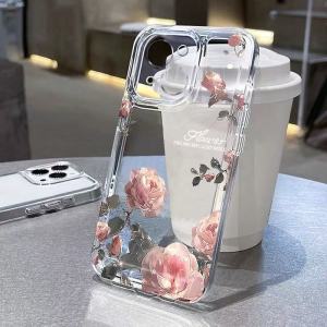 Pink Rose Flower Phone Case for Oppo A6PRO A5/9/8/2M/2pro K11x/10pro/9 R11pro 15 17 12x Women Angel Eye Protective Cover Silicone