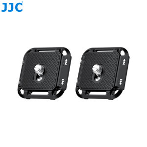 JJC 2pcs Universal Metal Quick Release Plate with Arca Swiss Camera Tripod Mount Plate for DSLR Canon Sony Nikon Camera