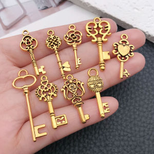 20 ชิ้น Mini Key Series (รวมทองโบราณ/ทองแดง/KC Gold/Bright Silver Finishes) - เหมาะสําหรับเครื่องประดับทําด้วยมือ Crafting"