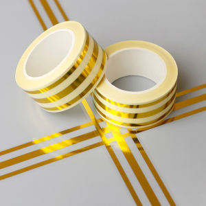 5M/Roll Beautiful Seam Sticker Tile Gap Tape Self-adhesive Gilt Lines Gold Foil Tape Waterproof Living Room Decal