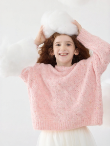 JOLLY BEAN | Color Dot Twisted Loose Fitting Knit Sweater