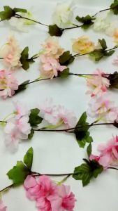 Bunga Rambat Juntai Garlan Cherry Blossom - Bunga Cherry Blossom Artificial Plastik untuk Dekorasi Cafe Rumah Dekorasi Kamar dan Dekorasi Wedding atau Pelaminan Premium Import Artificial Berkualitas