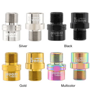 แป้นเหยียบเพลาขยายทนต่อการสึกหรอแป้นถีบจักรยานที่กั้นระยะสลักเกลียวป้องกันการกัดกร่อนด้านซ้ายขวาอุปกรณ์เสริมสำหรับการปั่น-สีเงิน/ดำ/ทอง/หลากสี