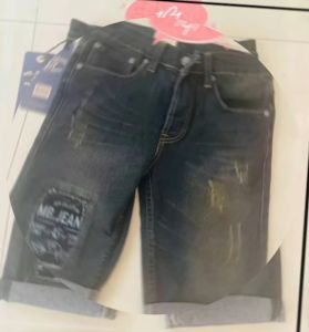 ผ้ายืดใส่ดี กางเกงขาสั้นสามส่วนผู้ชายผ้ายืดเป้ากระดุมสีสลิ่ม (28-36)