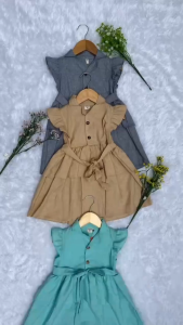 Little esquina Anna Dress Anak perempuan lengan pendek kode LE 2114