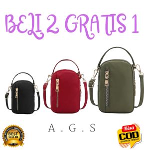 AGS - PAKET BUNDLING BELI 2 GRATIS 1 - Tas selempang wanita ootd terbaru 2023 / Slempang wanita korean style - Tas kerja - Tas murah - Sling Bag mini wanita - Tas tenteng Tas jinjing termurah BISA BAYARDITEMPAT