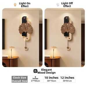 HAOJIUBUJIAN | Stereoscopic Ginkgo Leaf Silent Antique Home Clock