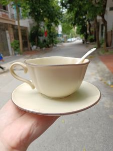 Bộ tách sứ cao cấp dùng làm tách cafe latte tách trà nóng TS05-330ml