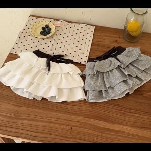 Chân váy ngắn Bé Gái Phom Xoè Ba Tầng Cạp cao Phom Cách Hàn Quốc  Hãng Yukids