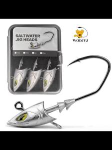 Bộ 5 Móc Câu Jigging WODJYJ 14g 21g 28g 42g Móc Câu Nặng Có Ngạnh Thép Carbon Cao Cấp Dùng Cho Câu Cá Biển