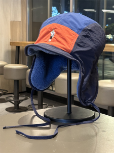 Retro Patchwork Color Outdoor Mountain Climbing Lei Feng Cap Men Women Winter Fleece Warm Cold Proof Ear Protection Northeast Pilot Hat