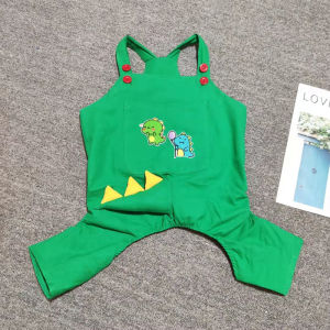 Pet Dog Dinosaur Four-Legged Clothes Harness Pants Small Dog Cole Basque Dog Clothes Dog Harness Four-Corner Pants Casual Style
