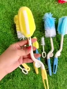 Cọ rửa bình 4 chi tiết moonship cọ rửa cốc chén bình sữa ống hút núm ti sử dụng tiện lợi