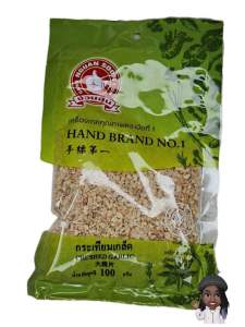 กระเทียมเกล็ด100กรัม ตรามือที่1