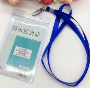 BZK Bao Đựng Thẻ Tên Nhựa Dẻo Trong Suốt Có Khóa Zip / Dây Đeo Thẻ Học Sinh Sinh Viên Nhân Viên