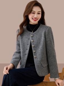 FELLERQI | Short Small Stature Stylish Notch Collar Women Wool Coat